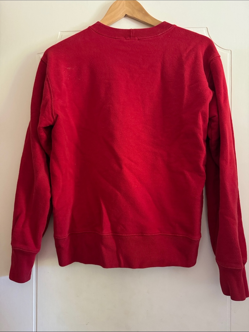 Two United Colors of Benetton Red and tan Crewneck Sweatshirt with Chest Logo - Picture 6 of 11